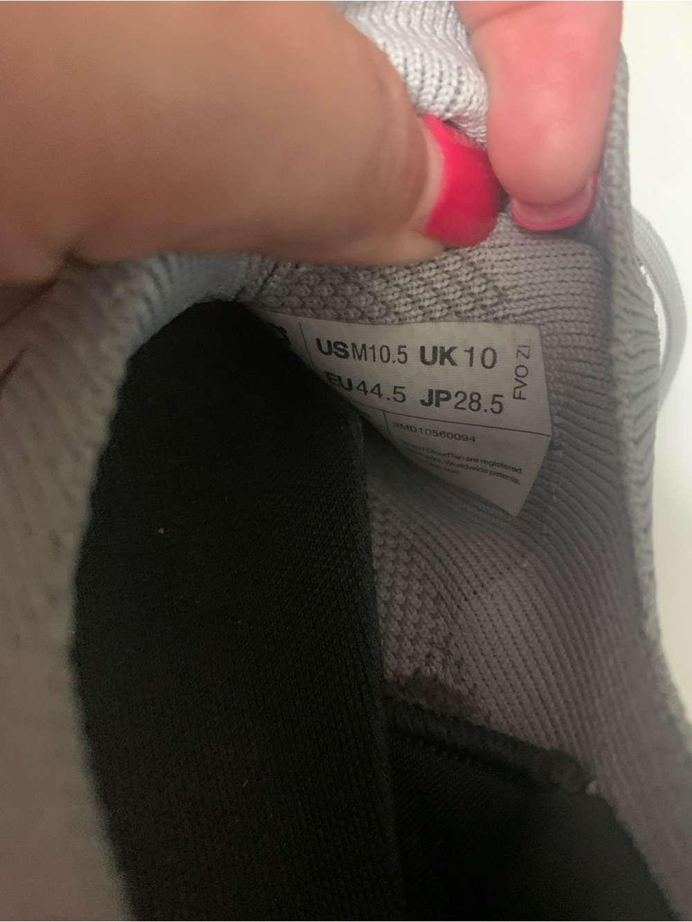 On Running Gray Knit Men's Cloud Sneakers - Picture 7 of 7